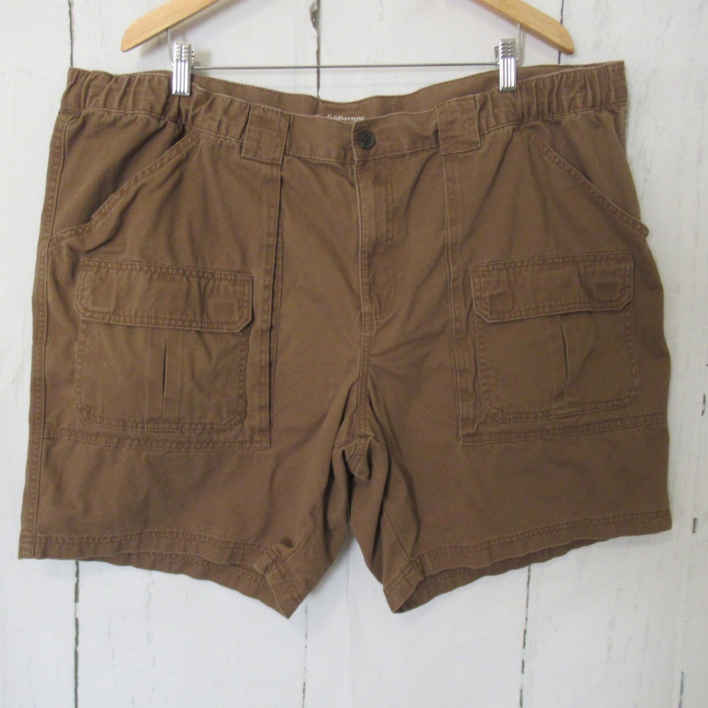 Croft & Barrow Shorts 48 Brown Pull On Cargo Hiking Camping Gorpcore Granola